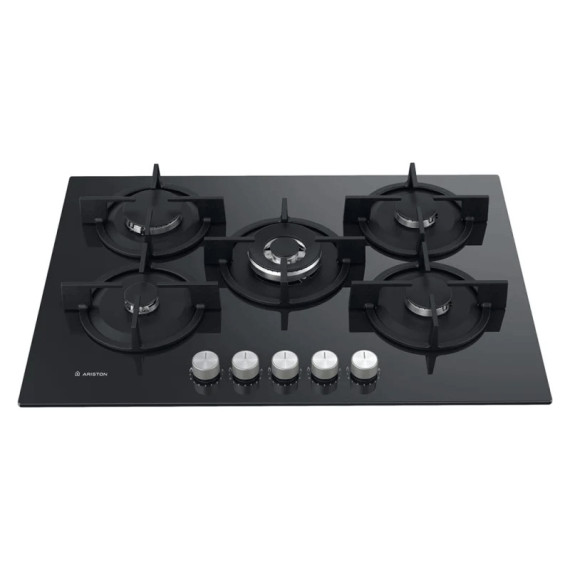 Plaque De Cuisson Encastrable Ariston AGS 72S BK 5 Feux 75Cm Noir