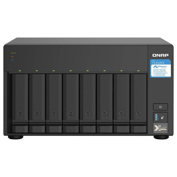 Serveur NAS professionnel 8 Baies QNAP TS-832PX-4G / Sans Disque