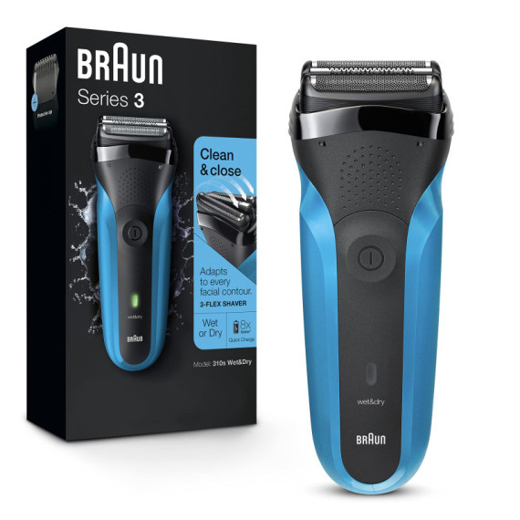 Rasoir Rechargeable BRAUN Series 3 WET & DRY / Noir et Bleu