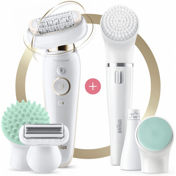 Epilateur électrique Braun Silk-épil 9 Flex 9300 Beauty Set avec technologie Wet & Dry