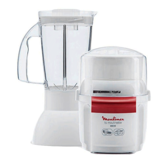 Moulinex Blender & Moulinette AR6801EG (800 W) Blanc 1 Litre