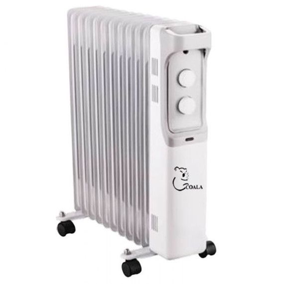 Radiateur à Bain D'huile Coala Compact BH1500 7 éléments 1500W Blanc COALA