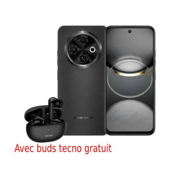 Smartphone Tecno SPARK 30C 4G / 6 Go / 128 Go / Noir Avec buds tecno gratuit