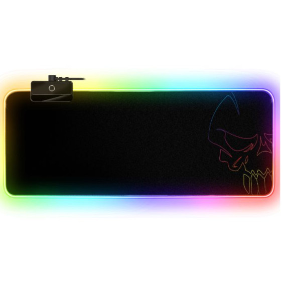 Tapis de Souris Gamer SPIRIT OF GAMER Darkskull RGB XXL - Noir