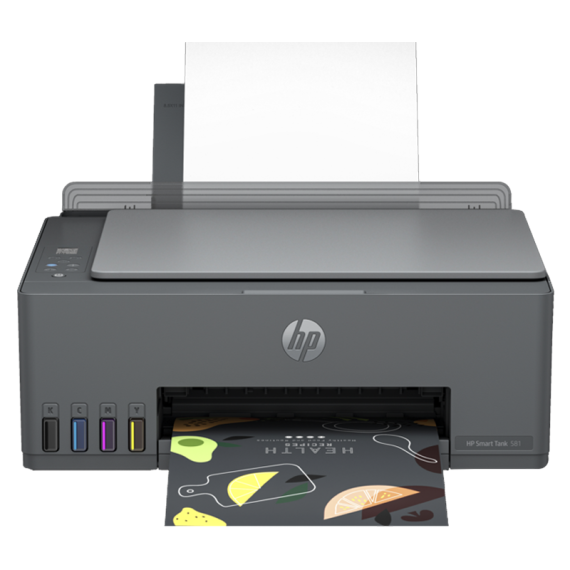 Imprimante HP 3en1 SMART TANK 581 COULEUR WI-FI + 4 Bouteilles d'encre HP Incluses + Rame Papier
