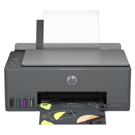 Imprimante HP 3en1 SMART TANK 581 COULEUR / WI-FI + 4 Bouteilles d'encre HP Incluses