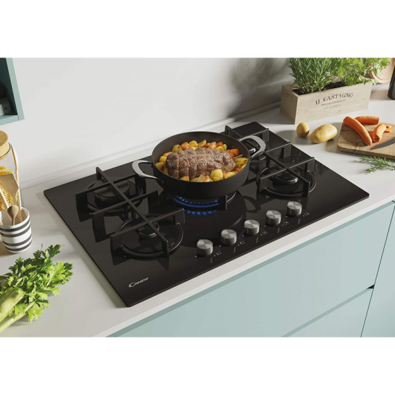 Plaque de cuisson Candy 5 Feux 75cm - Noir