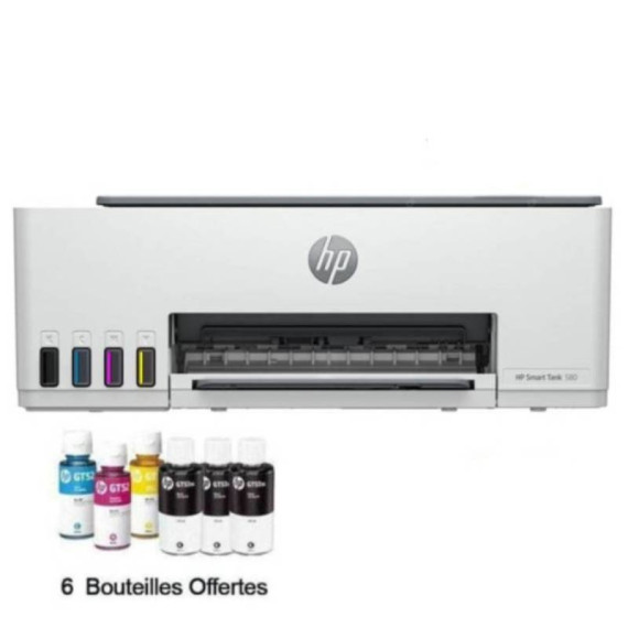 Imprimante HP 580 Smart Tank COULEUR 3EN1 / WIFI + 6 Bouteilles d'encre HP