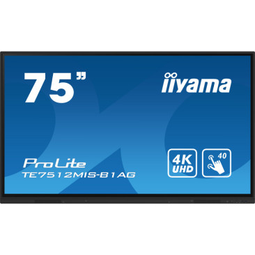 Écran Tactile Interactif iiyama PROLITE 75" 4K UHD IPS / 60 Hz / Noir