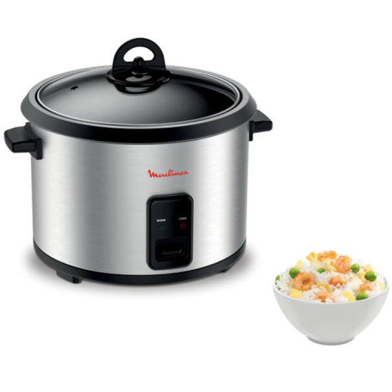 Cuiseur a Riz MOULINEX MK123D10 1.8 Litres Chrome 700 Wattes