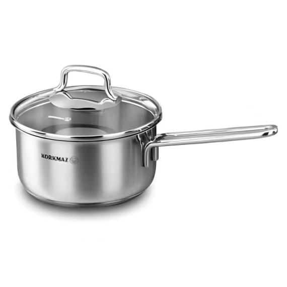 Casserole PERLA Korkmaz 16x8 cm 1,6 L Avec Couvercle - Inox