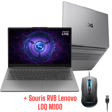 PC Portable Gamer Lenovo LOQ 15IAX9E / i7-12650HX / RTX 4050 6G / 16 Go DDR5 / 512 Go SSD / Windows 11 / Gris