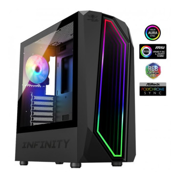 Boîtier PC Gamer SPIRIT OF GAMER Infinity Artic ARGB - Noir