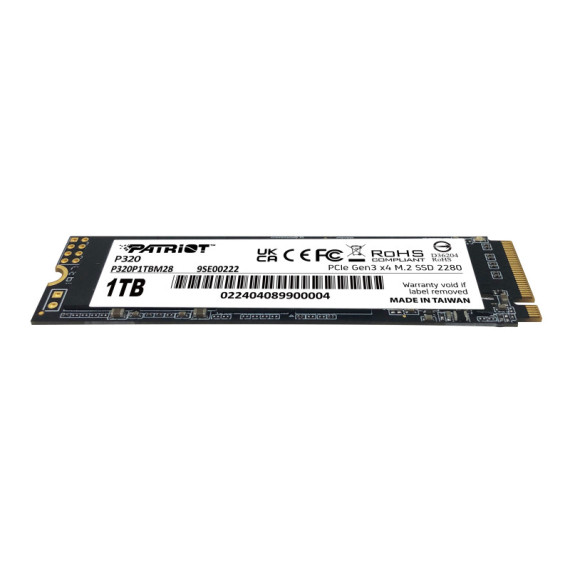 Disque Dur Interne SSD Patriot P320 M.2 NVMe Gen3 x4 1 To