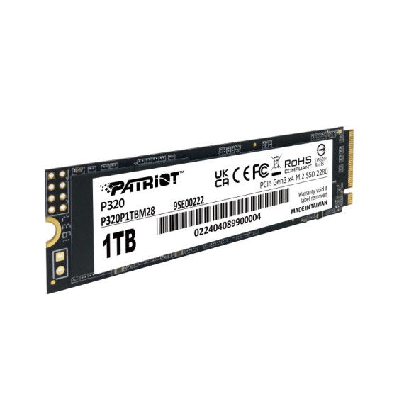 Disque Dur Interne SSD Patriot P320 M.2 NVMe Gen3 x4 1 To