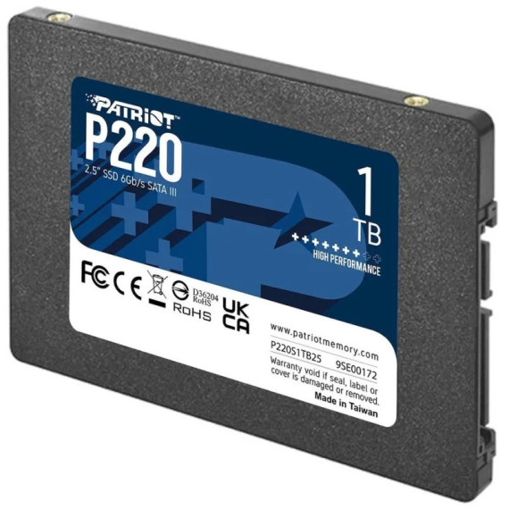 Disque Dur Interne Patriot SSD P220 SATA III 2.5 1 To