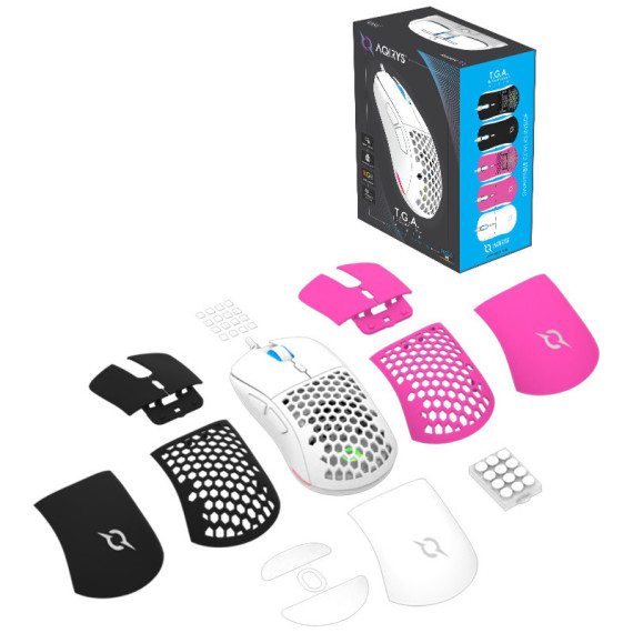 Souris Gamer AQIRYS TGA Filaire / RGB / Blanc