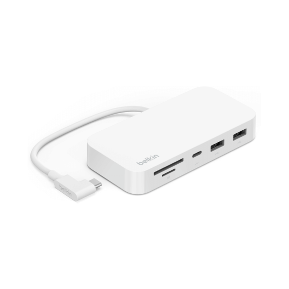 Hub USB-C multiport 6-en-1 avec support / Blanc