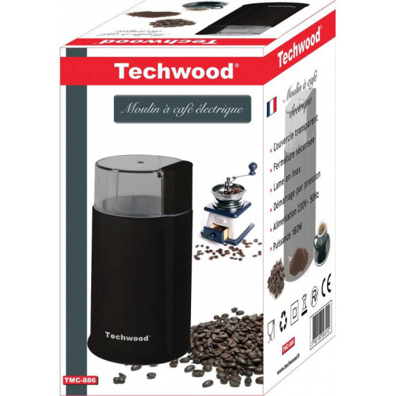 Moulin à café Techwood TMC-886 50g - Noir