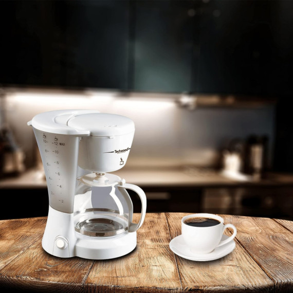 Machine a Café TECHWOOD électrique 10-12 Tasses - Blanc