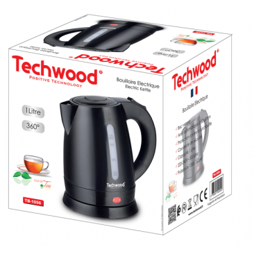 Bouilloire Sans Fil Techwood 1L TB-1056 - Noir