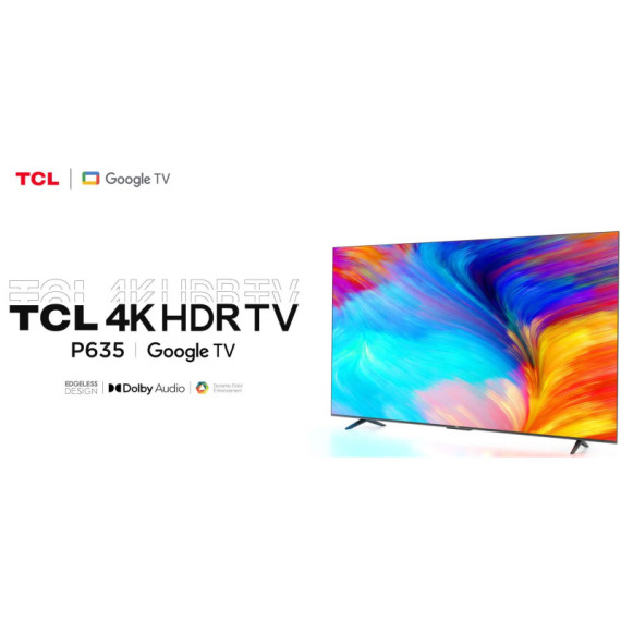 TV TCL P635 55" LED UHD 4K / Smart TV / Google TV / Android / Noir