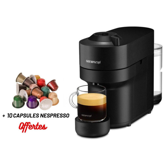 Machine à Café NESPRESSO Vertuo Pop 0.6 Litre 1300 W - Noir