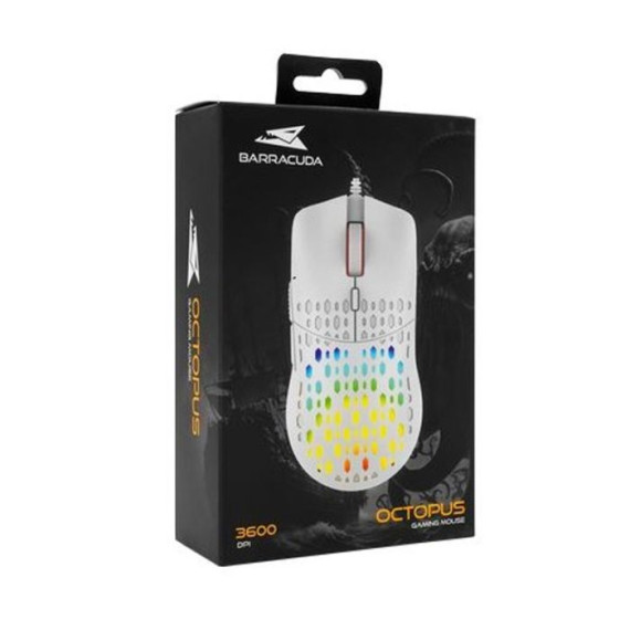 Souris Gamer Filaire BARACUDA OCTOPUS BGM-022 - Blanc