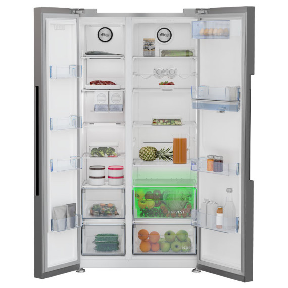 Réfrigérateur Side By Side Beko 635 Litres PROSMART INVERTER Silver (RGNE2635SX)