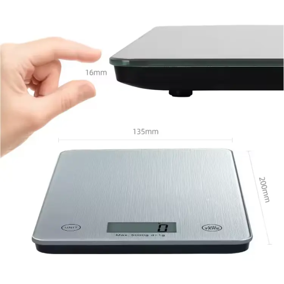 Balance de Cuisine Digitale Techwood 5kg 1g Inox – TPA-808S