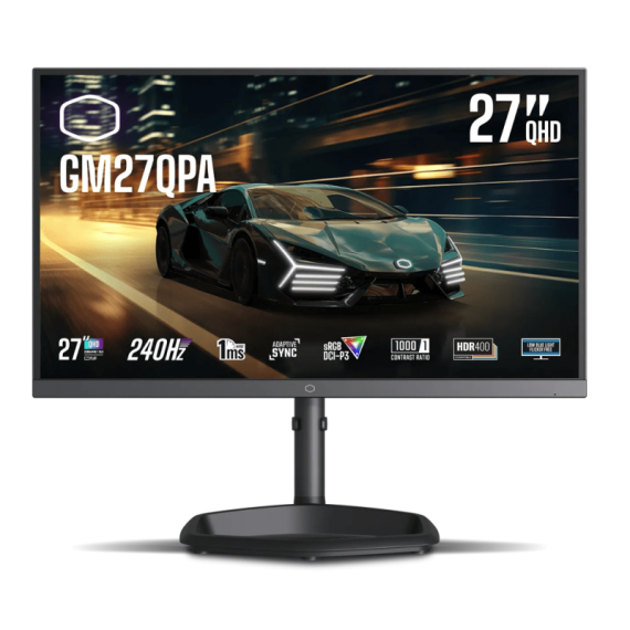 Écran Gaming Cooler Master GM27QPA 27" 2K QHD IPS / 240 Hz / Noir