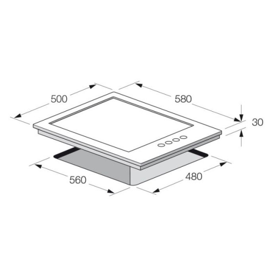 Plaque de Cuisson Encastrable FOCUS 4 Feux 60cm F400X - Inox