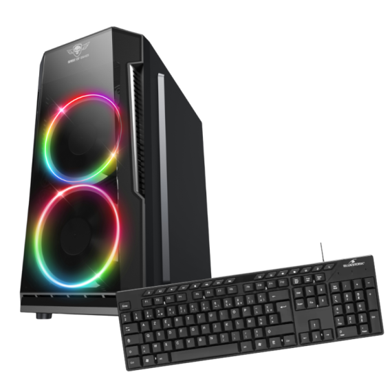 Boitier Gamer Spirit of Gamer Deathmatch 3 RGB Edition / MATX / ITX / Noir + BLUESTORK CLAVIER 15