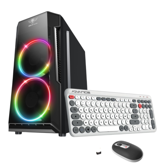 BOITIER SOG DEATHMATCH 3 RGB GAMING MATX /ITX + ADVANCE ERGOSTYLE PACK CLAVIER/SOURIS SILEN SANS FIL