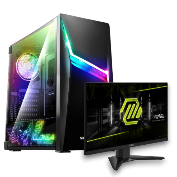 Boitier Gamer Spirit of Gamer Clone 4 ARGB Edition + MSI ECRAN MAG 244F