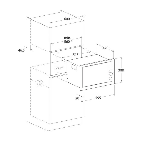 Micro-ondes Grill Focus F23X 39cm / Inox