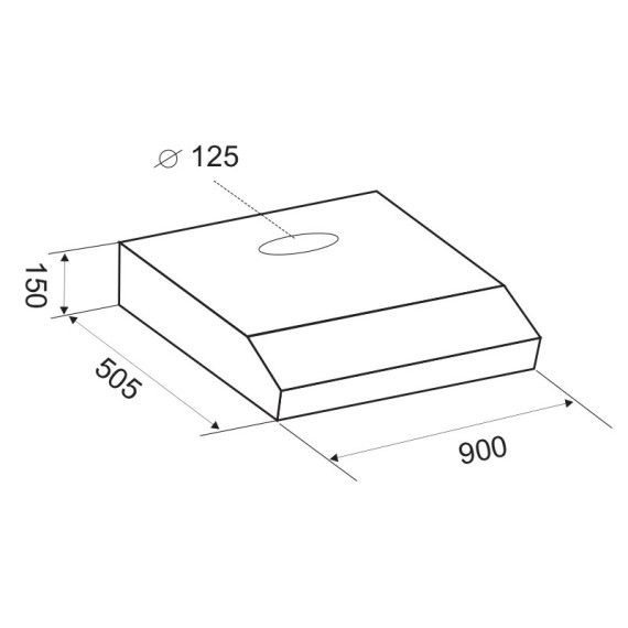 Hotte Casquette Focus 90 cm F.902X / Inox