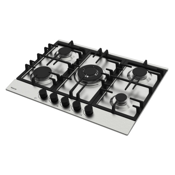 Plaque de cuisson Encastrable Focus 5 Feux 70 cm - Inox