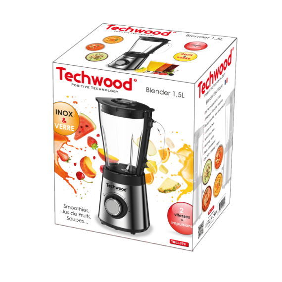 Blender TECHWOOD TBLI-370 500W - Inox