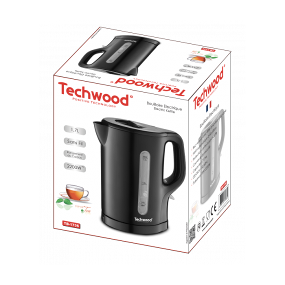 Bouilloire TECHWOOD TBI-1736 1.7L - Noir