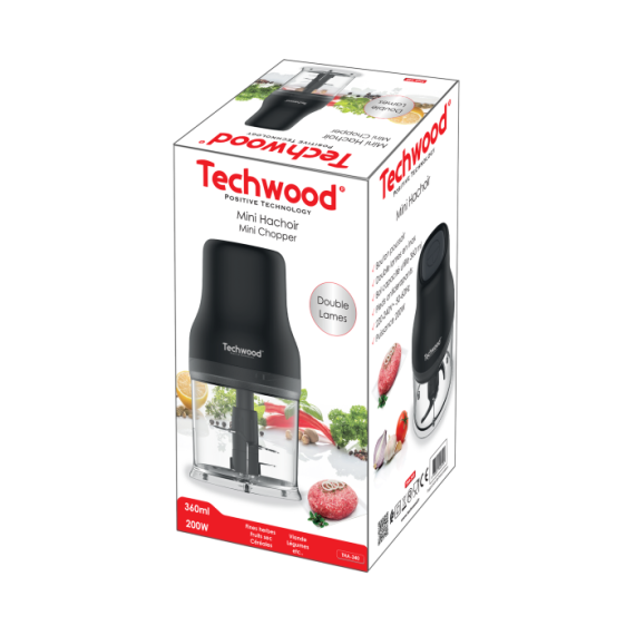 Mini Hachoir TECHWOOD THA-340 500ml - Noir