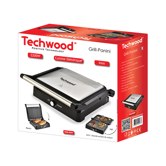 Grille à Viande TECHWOOD TGD-2201 2200W - Inox