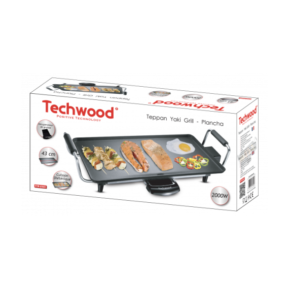 Grille Viande TTP-2343 TECHWOOD 2000W - Noir