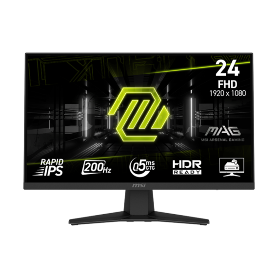 Écran Gaming MSI MAG 244F 24" Full HD IPS / 200 Hz / 0.5 ms / Noir