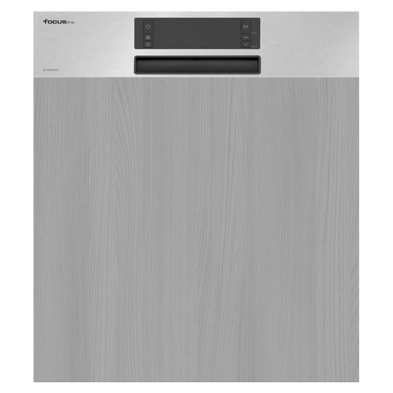 Lave vaisselle Semi Encastrable FOCUS Quadra-1310 14 Couverts Noir Et Inox