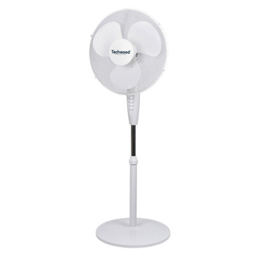 Ventilateur TECHWOOD SUR PIED 40CM - BLANC