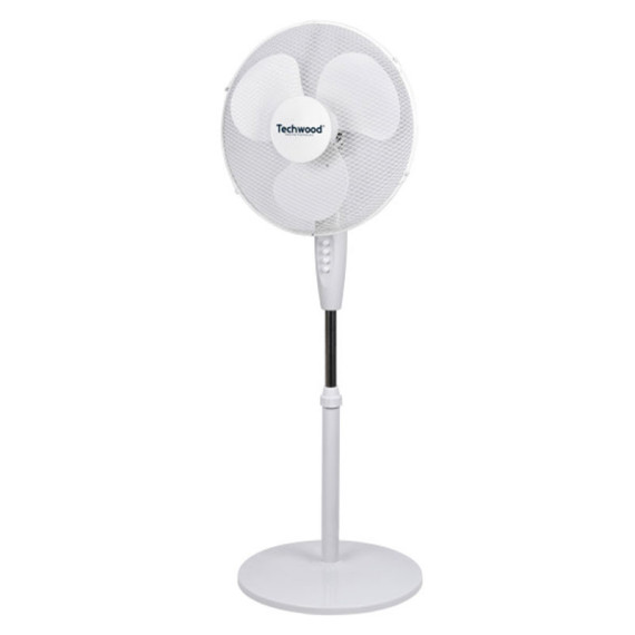 Ventilateur TECHWOOD SUR PIED 40CM - BLANC