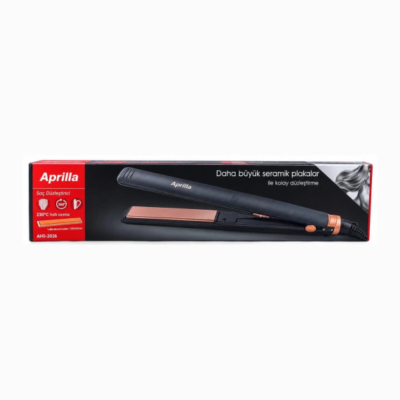Emballage du lisseur Aprilla AHS-2026 noir rose cuivré