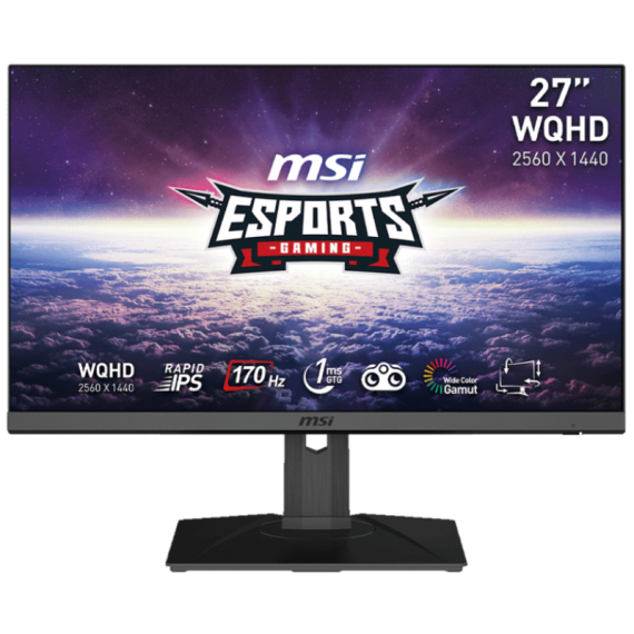 Écran Gaming MSI G272QPF 27" WQHD IPS / 170 Hz / Pivotant 90°