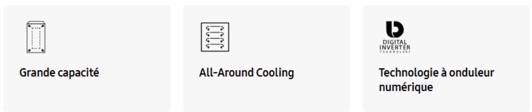 Réfrigérateur Samsung 340L Gris : Technologie SpaceMax™ : Plus d’espace